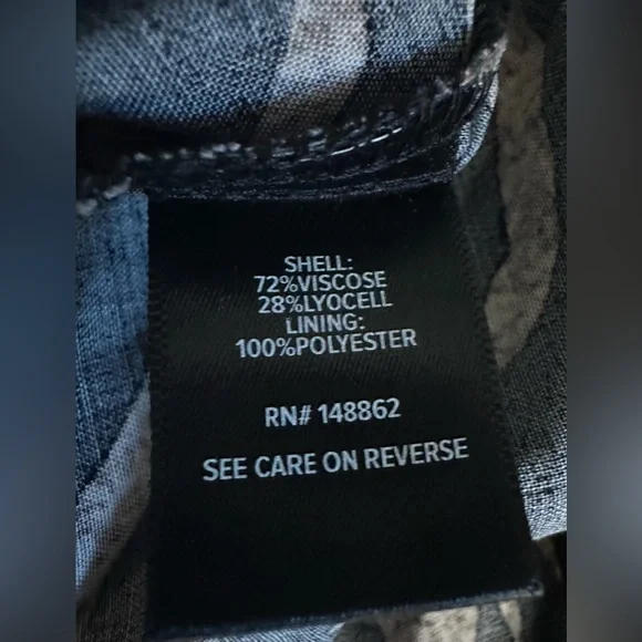 Torrid Womens Black/Brown Striped Mini Challis Skater Dress, Pocket, Plus Size 3 - Picture 13 of 15